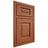 Shiloh Cabinetry Beaded Inset Square Raised Maple Plain Cut Spice Door