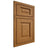 Shiloh Cabinetry Beaded Inset Square Raised Red Oak Plain Cut Autumn Door