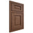 Shiloh Cabinetry Beaded Inset Square Raised Walnut Plain Cut Natural Door