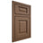 Shiloh Cabinetry Beaded Inset Square Raised White Oak Plain Cut Autumn Door