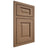 Shiloh Cabinetry Beaded Inset Square Raised White Oak Quarter Sawn Medium Door