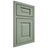 Shiloh Cabinetry Beaded Inset Square Raised White Oak Quarter Sawn Moss Door