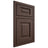 Shiloh Cabinetry Beaded Inset Square Raised White Oak Rift Cut Dusk Door