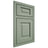 Shiloh Cabinetry Beaded Inset Square Raised White Oak Rift Cut Moss Door