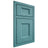 Shiloh Cabinetry Beaded Inset Statesville Red Oak Plain Cut Aqua Door