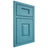 Shiloh Cabinetry Beaded Inset Summit Alder Plain Cut Aqua Door