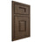 Shiloh Cabinetry Beaded Inset Summit Alder Plain Cut Caviar Door
