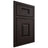 Shiloh Cabinetry Beaded Inset Summit Alder Plain Cut Espresso Door