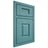 Shiloh Cabinetry Beaded Inset Summit Red Oak Plain Cut Aqua Door