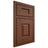 Shiloh Cabinetry Beaded Inset Summit Walnut Plain Cut Rye Door