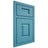 Shiloh Cabinetry Beaded Inset Summit White Oak Plain Cut Aqua Door