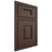 Shiloh Cabinetry Beaded Inset Summit White Oak Plain Cut Dusk Door
