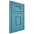 Shiloh Cabinetry Beaded Inset Summit White Oak Quarter Sawn Aqua Door