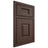 Shiloh Cabinetry Beaded Inset Summit White Oak Quarter Sawn Dusk Door
