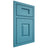 Shiloh Cabinetry Beaded Inset Summit White Oak Rift Cut Aqua Door