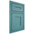 Shiloh Cabinetry Beaded Inset Tahoe Red Oak Plain Cut Aqua Door