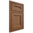 Shiloh Cabinetry Beaded Inset Ward Alder Plain Cut Walnut Door