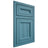 Shiloh Cabinetry Beaded Inset Ward Hickory Plain Cut Aqua Door