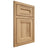 Shiloh Cabinetry Beaded Inset Ward Hickory Plain Cut Natural Door