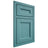 Shiloh Cabinetry Beaded Inset Ward Red Oak Plain Cut Aqua Door