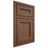Shiloh Cabinetry Beaded Inset Ward Walnut Plain Cut Natural Door