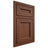 Shiloh Cabinetry Beaded Inset Ward Walnut Plain Cut Rye Door