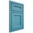Shiloh Cabinetry Beaded Inset Ward White Oak Plain Cut Aqua Door