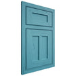 Shiloh Cabinetry Beaded Inset Wilmington Alder Plain Cut Aqua Door