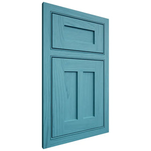 Shiloh Cabinetry Beaded Inset Wilmington Alder Plain Cut Aqua Door