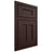 Shiloh Cabinetry Beaded Inset Wilmington Alder Plain Cut Bistre Door