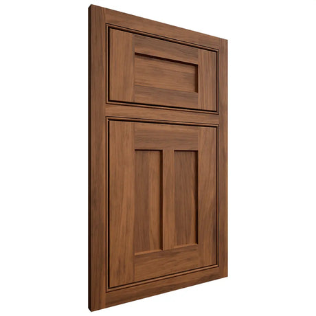 Shiloh Cabinetry Beaded Inset Wilmington Hickory Plain Cut Burnt Sugar Door