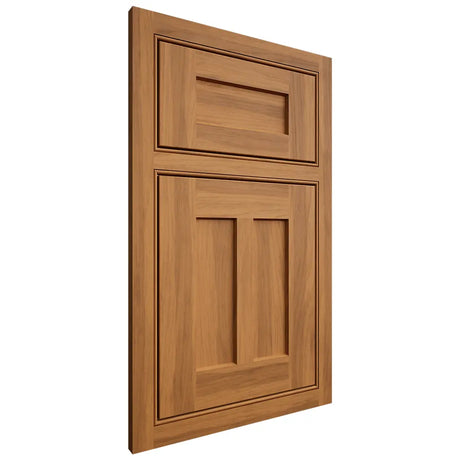 Shiloh Cabinetry Beaded Inset Wilmington Hickory Plain Cut Medium Door