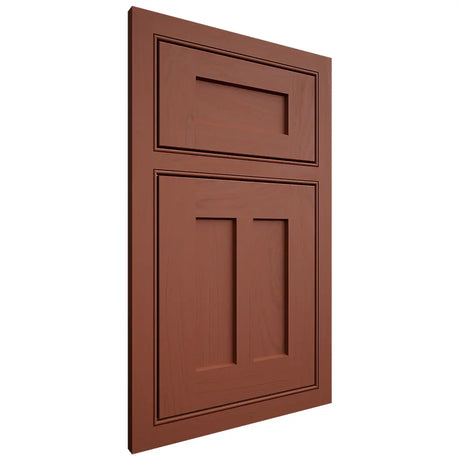 Shiloh Cabinetry Beaded Inset Wilmington Maple Plain Cut Cayenne Door