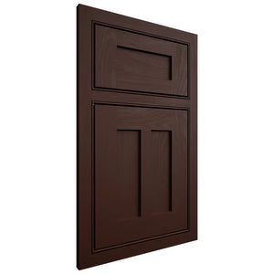 Shiloh Cabinetry Beaded Inset Wilmington Maple Plain Cut Cocoa Door