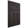 Shiloh Cabinetry Beaded Inset Wilmington Poplar Plain Cut Carbon Door