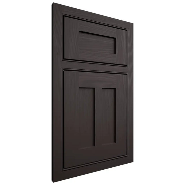 Shiloh Cabinetry Beaded Inset Wilmington Poplar Plain Cut Carbon Door