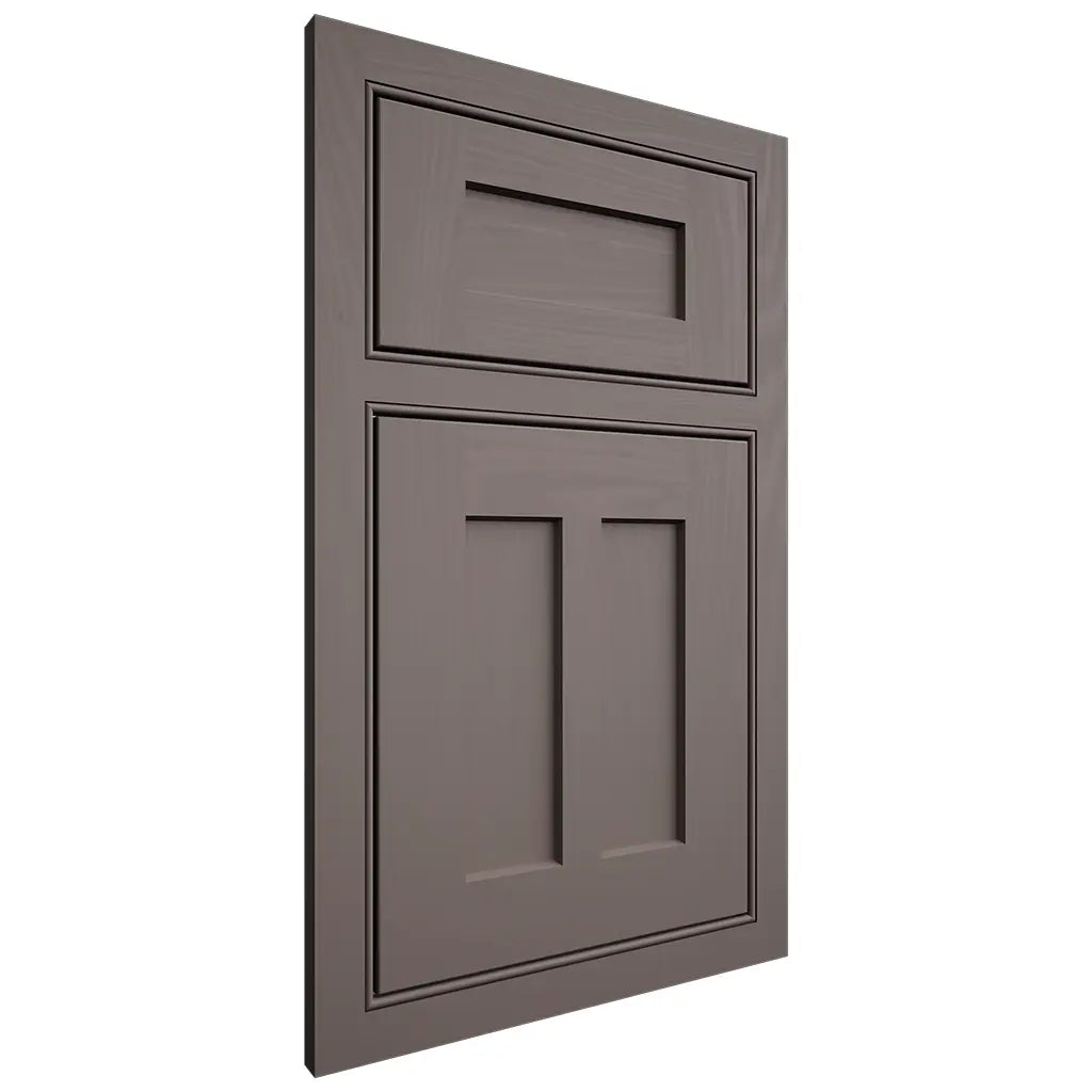 Shiloh Cabinetry Beaded Inset Wilmington Poplar Plain Cut Heatherstone Door