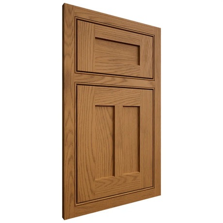 Shiloh Cabinetry Beaded Inset Wilmington Red Oak Plain Cut Autumn Door