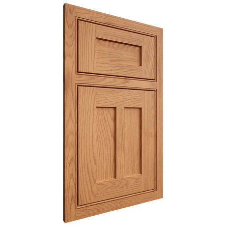 Shiloh Cabinetry Beaded Inset Wilmington Red Oak Plain Cut Medium Door