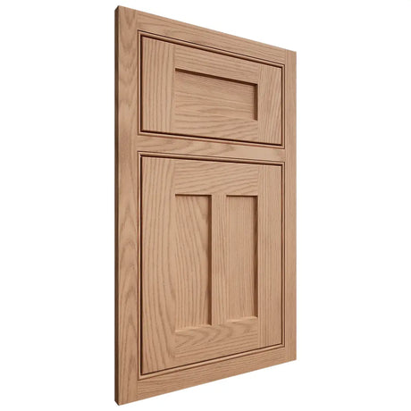 Shiloh Cabinetry Beaded Inset Wilmington Red Oak Plain Cut Natural Door