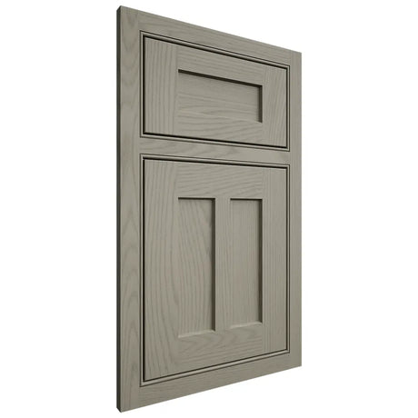 Shiloh Cabinetry Beaded Inset Wilmington Red Oak Plain Cut Thyme Door