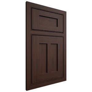 Shiloh Cabinetry Beaded Inset Wilmington Walnut Plain Cut Bison Door