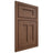 Shiloh Cabinetry Beaded Inset Wilmington Walnut Plain Cut Natural Door