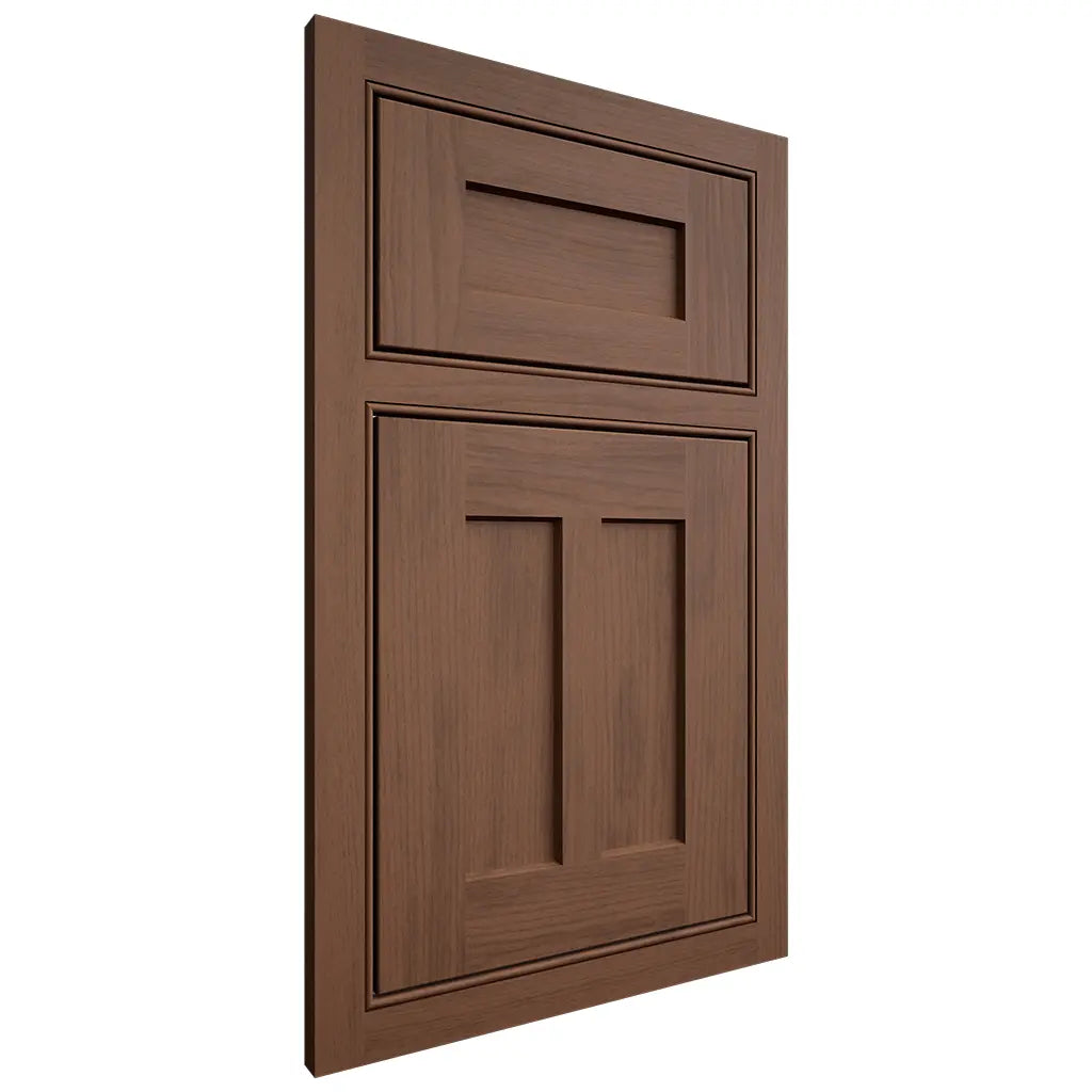 Shiloh Cabinetry Beaded Inset Wilmington Walnut Plain Cut Natural Door