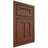 Shiloh Cabinetry Beaded Inset Wilmington Walnut Plain Cut Rye Door