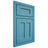 Shiloh Cabinetry Beaded Inset Wilmington White Oak Plain Cut Aqua Door