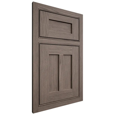 Shiloh Cabinetry Beaded Inset Wilmington White Oak Plain Cut Clay Door