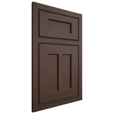 Shiloh Cabinetry Beaded Inset Wilmington White Oak Plain Cut Dusk Door