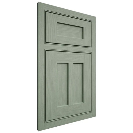 Shiloh Cabinetry Beaded Inset Wilmington White Oak Plain Cut Moss Door