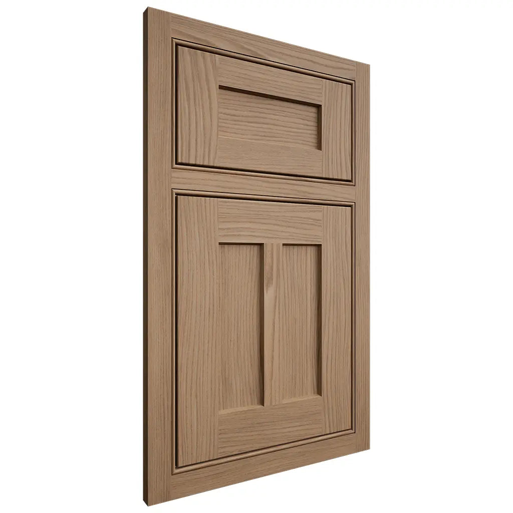 Shiloh Cabinetry Beaded Inset Wilmington White Oak Plain Cut Natural Door